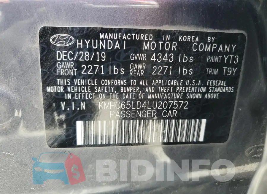 KMHC65LD4LU207572 Photo# 14