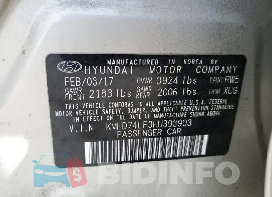 KMHD74LF3HU393903 Photo# 12