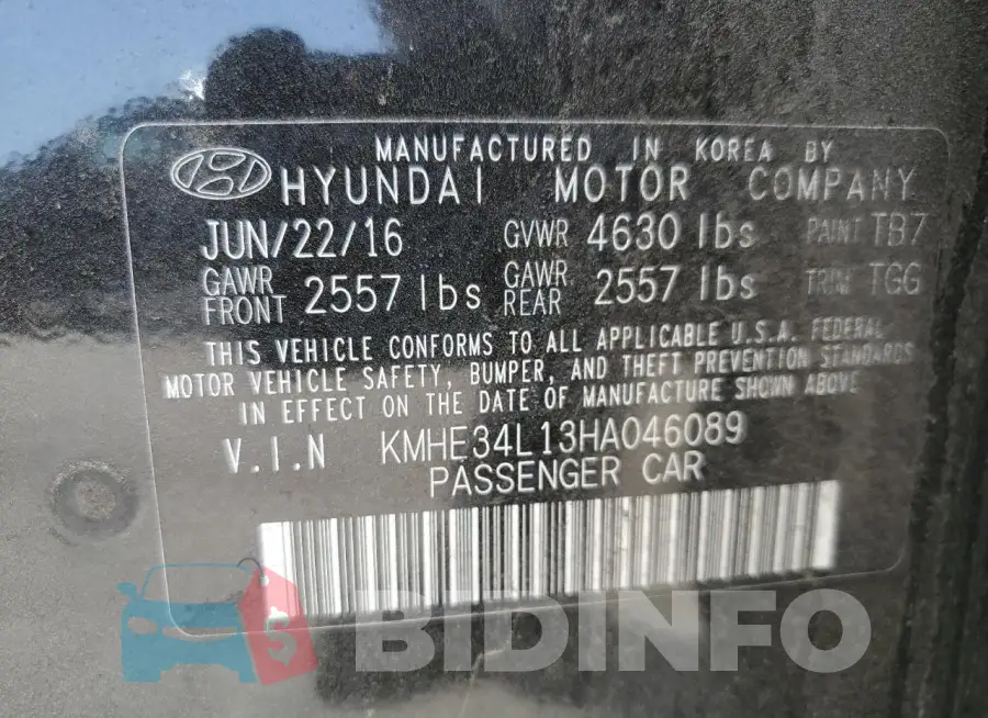 KMHE34L13HA046089 Photo# 12