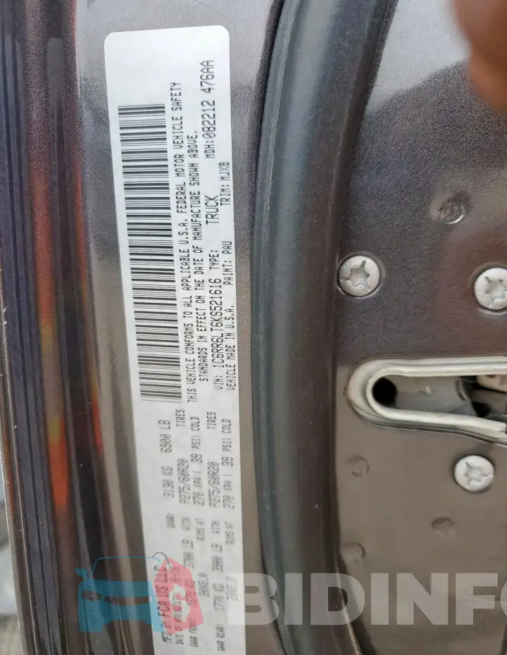 1C6RR6LT6KS521616 Photo# 12
