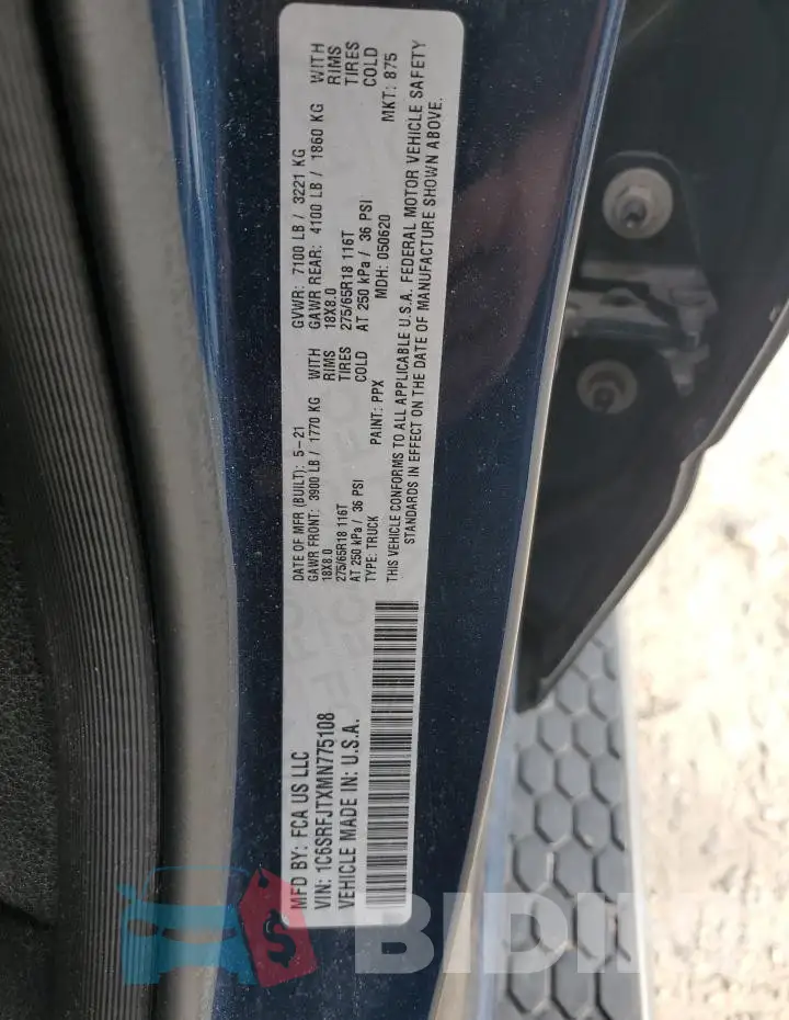 1C6SRFJTXMN775108 Photo# 12
