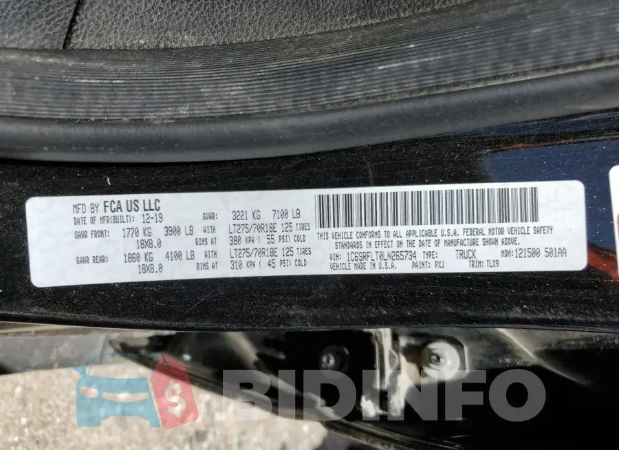 1C6SRFLT0LN265734 Photo# 12