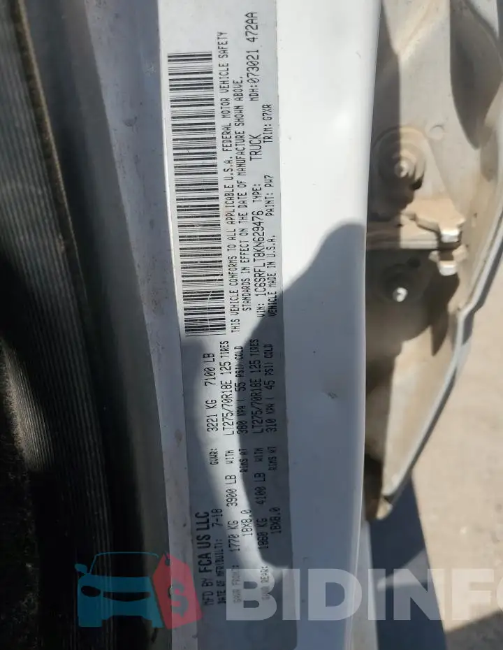 1C6SRFLT8KN629476 Photo# 12