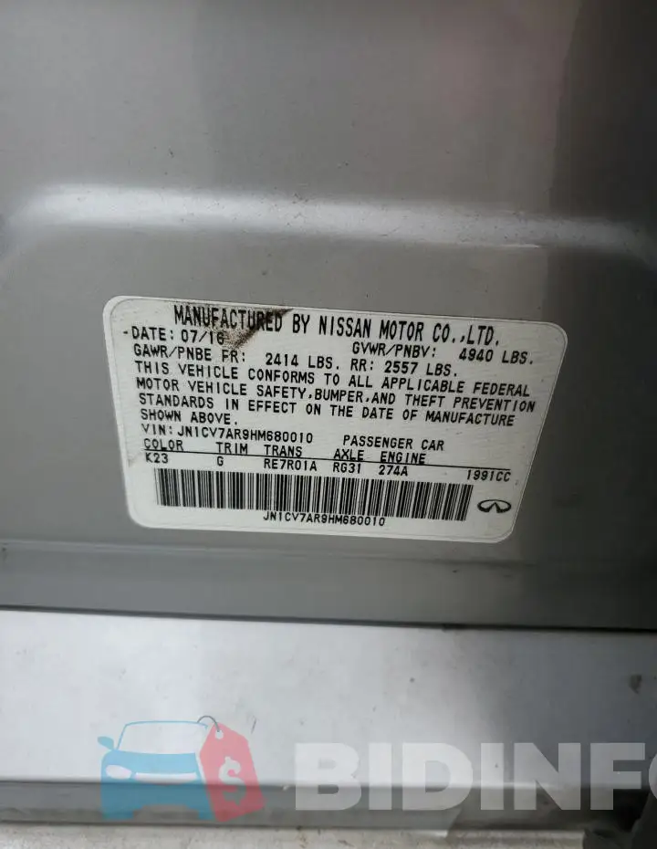 JN1CV7AR9HM680010 Photo# 12