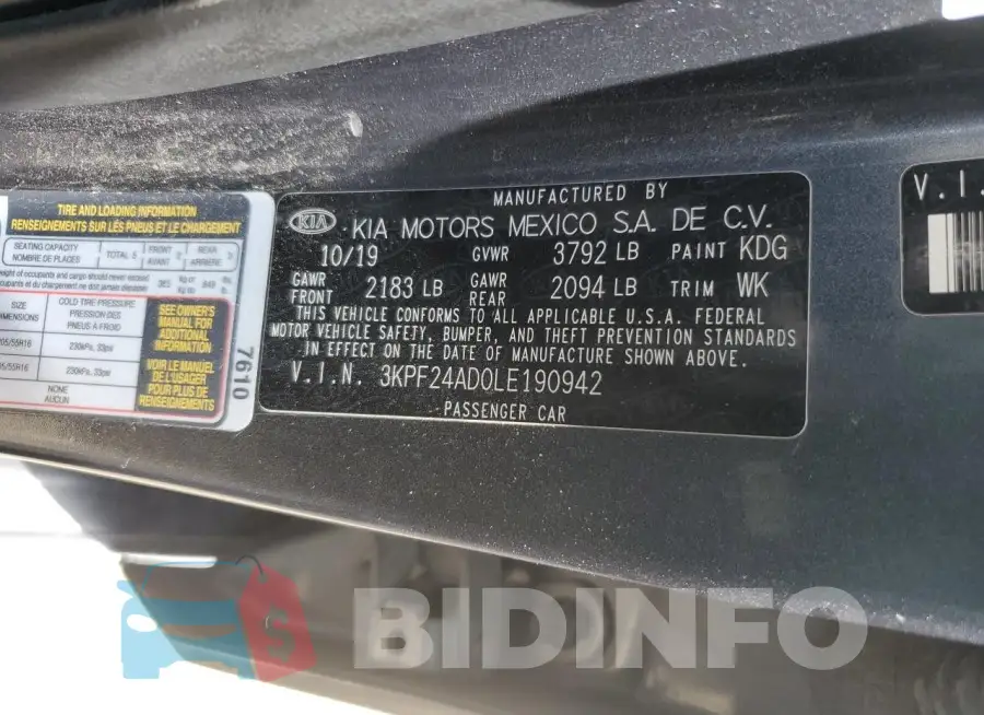3KPF24AD0LE190942 Photo# 12
