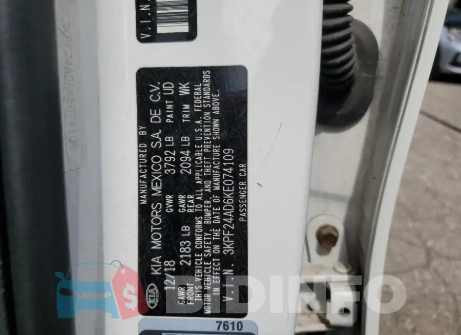 3KPF24AD6KE074109 Photo# 12