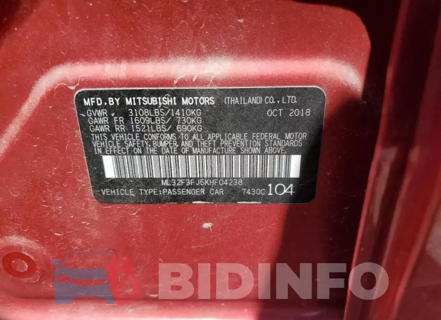 ML32F3FJ5KHF04238 Photo# 12