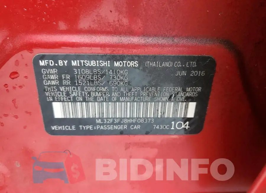 ML32F3FJ8HHF08373 Photo# 12