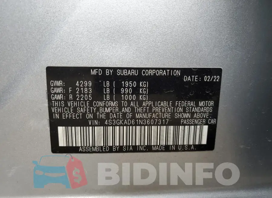 4S3GKAD61N3607317 Photo# 13