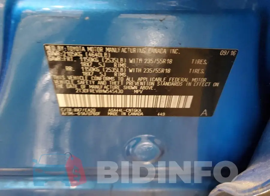 2T3DFREV8HW545430 Photo# 13