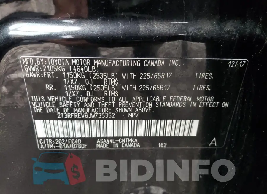 2T3RFREV6JW735352 Photo# 14
