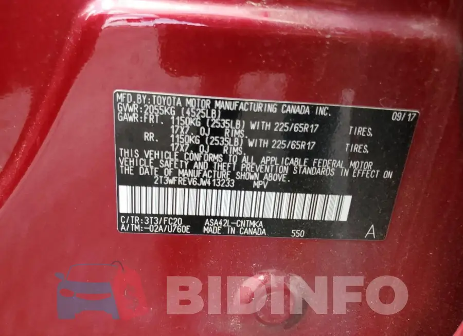 2T3WFREV6JW413233 Photo# 13