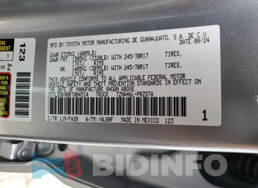 3TYLD5KN8RT004514 Photo# 12