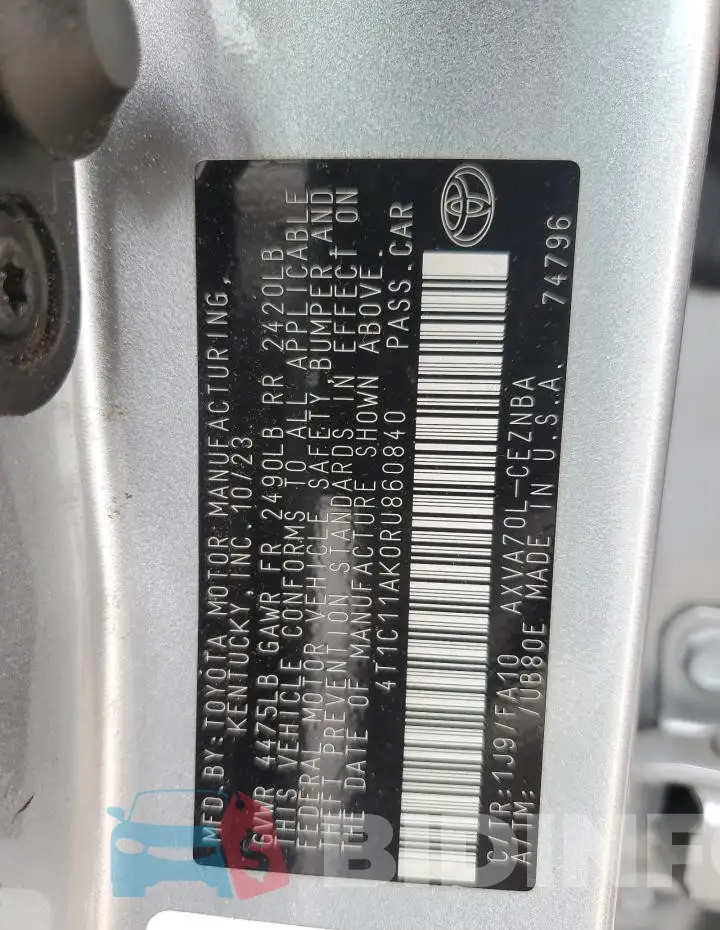4T1C11AK0RU860840 Photo# 13