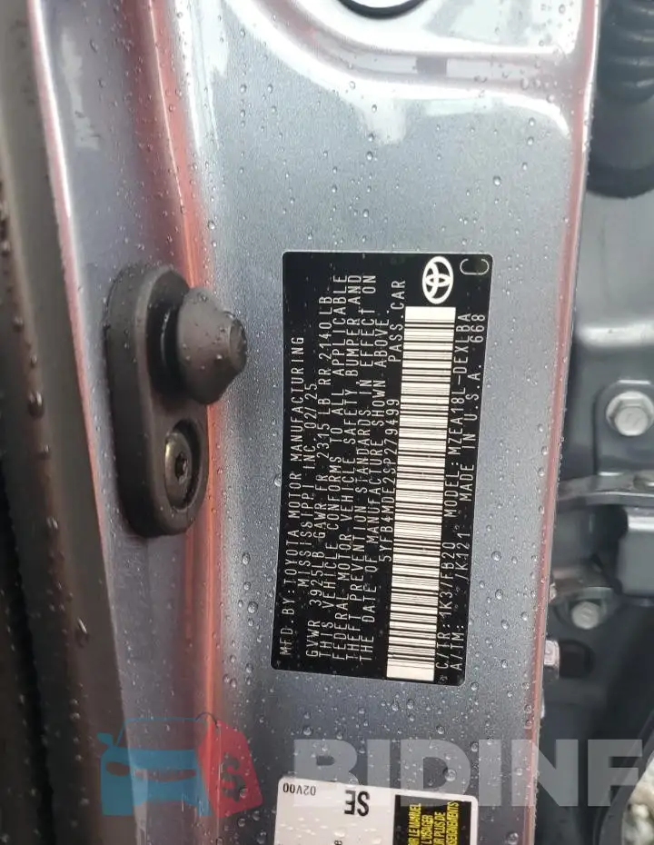 5YFB4MDE2SP279499 Photo# 12