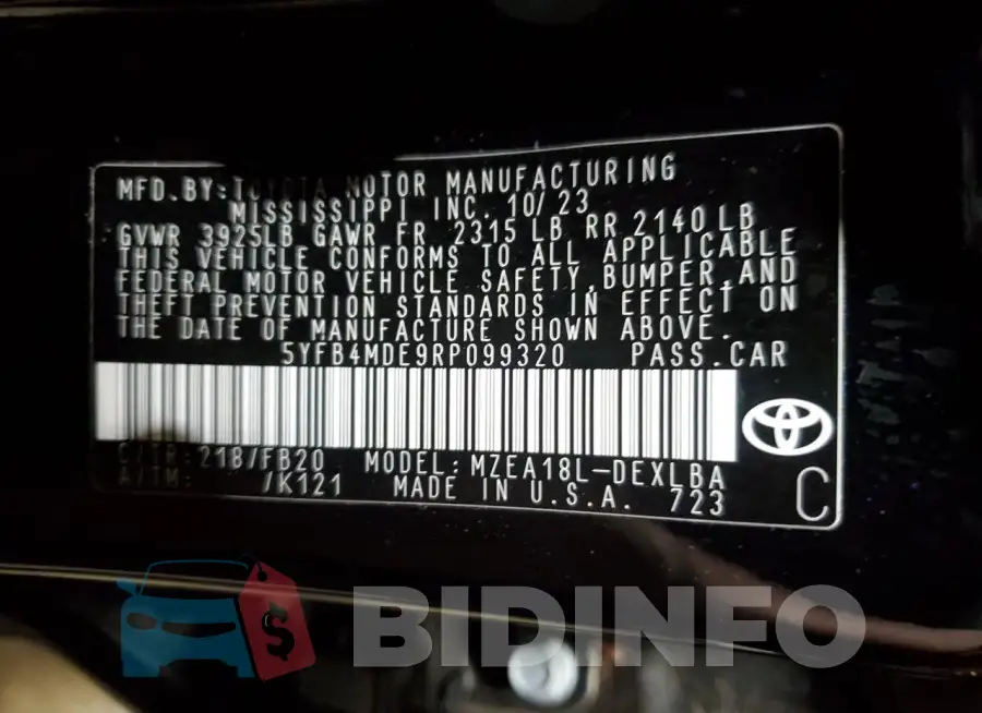 5YFB4MDE9RP099320 Photo# 12