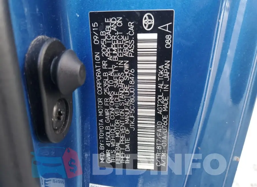 JTKJF5C78GJ018476 Photo# 12
