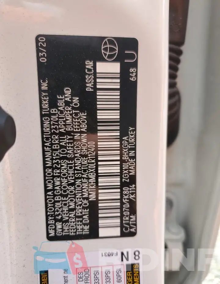 NMTKHMBX0LR112400 Photo# 13