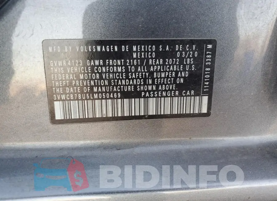 3VWCB7BU5LM050469 Photo# 12