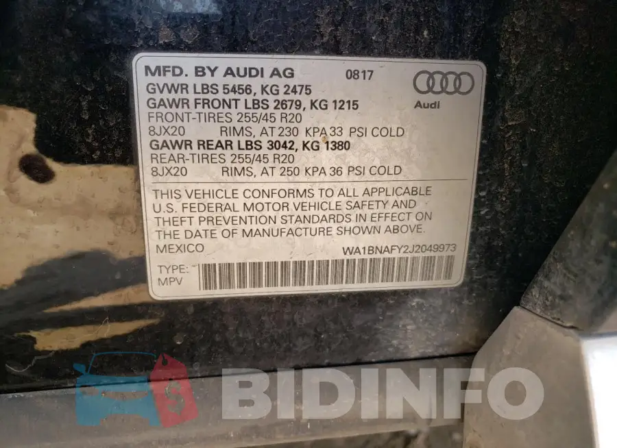 WA1BNAFY2J2049973 Photo# 13