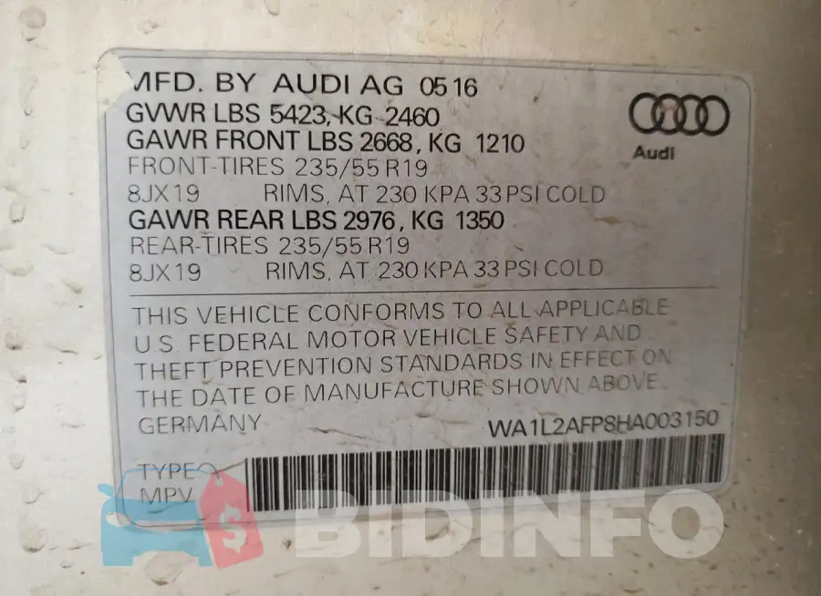 WA1L2AFP8HA003150 Photo# 14