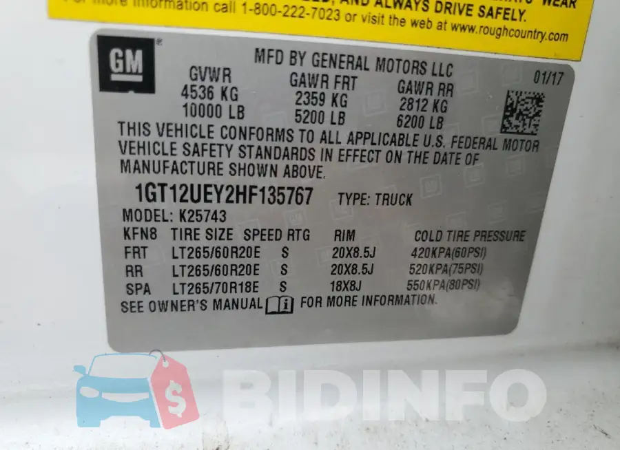 1GT12UEY2HF135767 Photo# 13