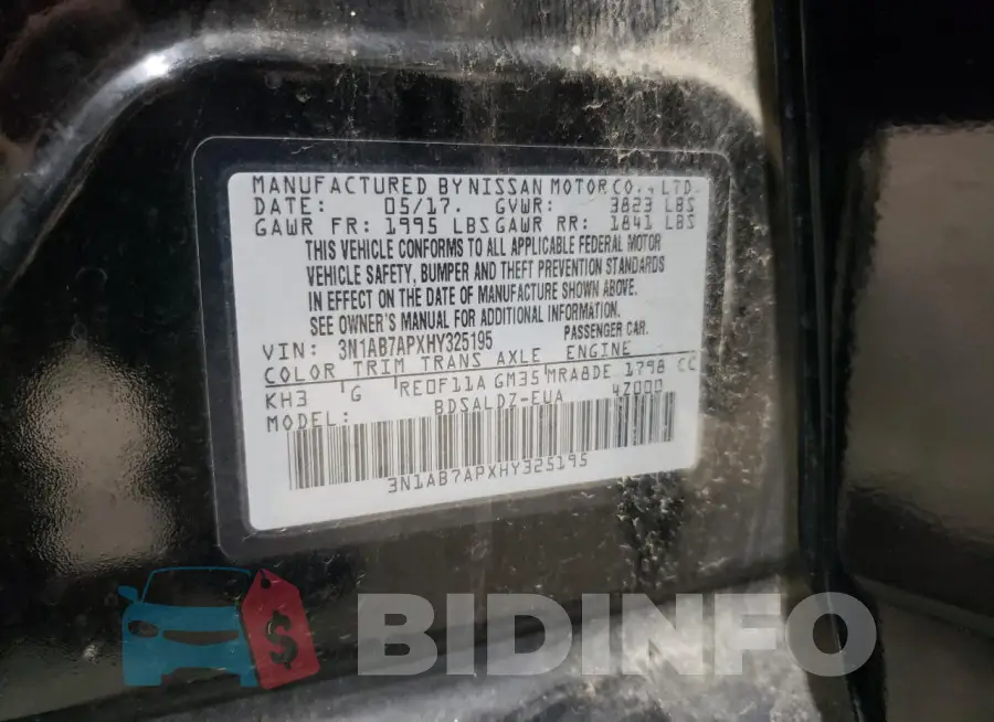 3N1AB7APXHY325195 Photo# 13