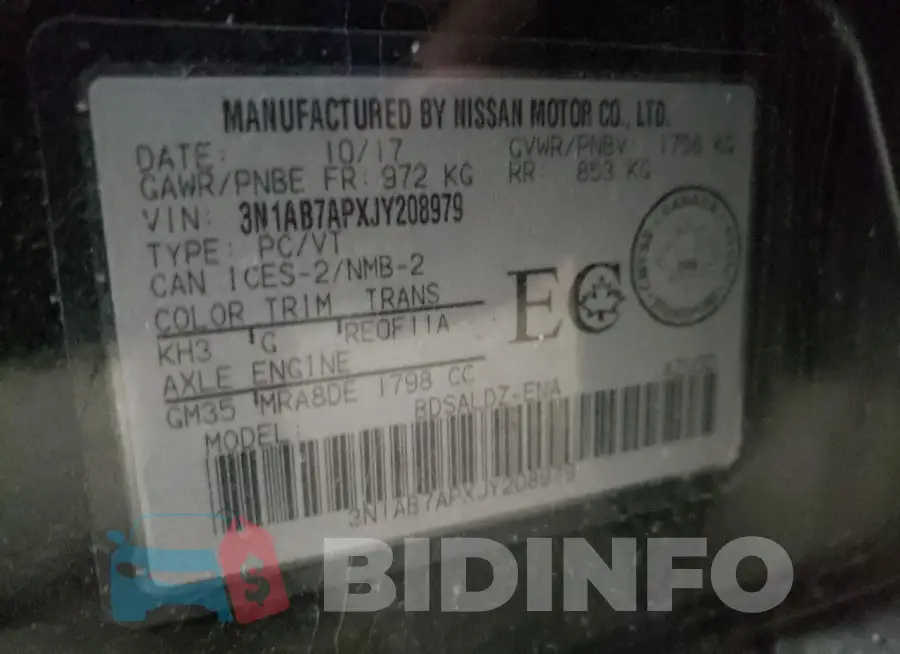 3N1AB7APXJY208979 Photo# 12