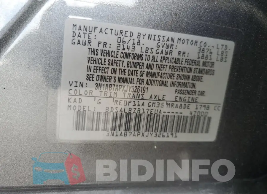 3N1AB7APXJY326191 Photo# 12