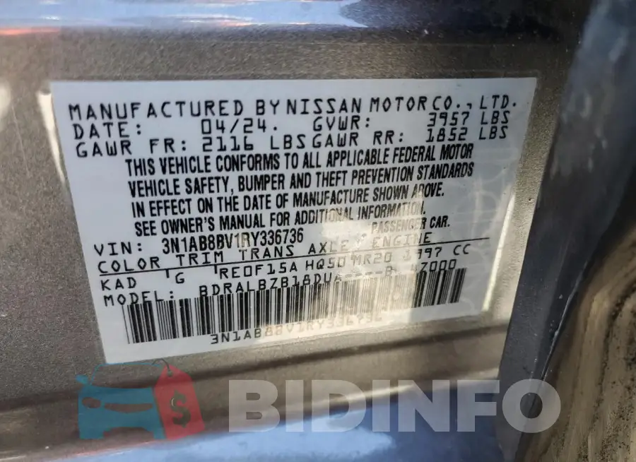 3N1AB8BV1RY336736 Photo# 12