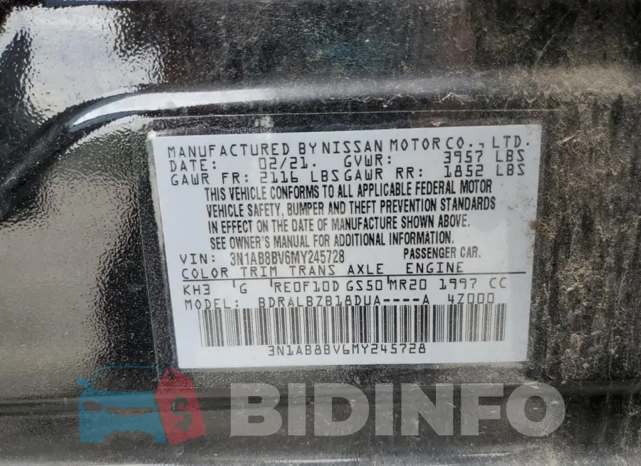 3N1AB8BV6MY245728 Photo# 12