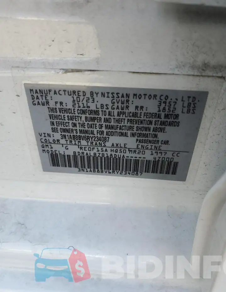 3N1AB8BV6RY234087 Photo# 13