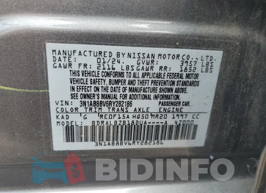 3N1AB8BV6RY282186 Photo# 13