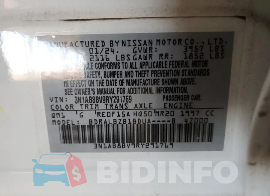 3N1AB8BV9RY291769 Photo# 12