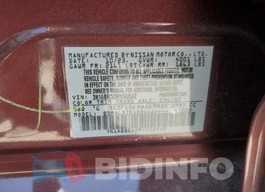 3N1AB8CV2RY242542 Photo# 13