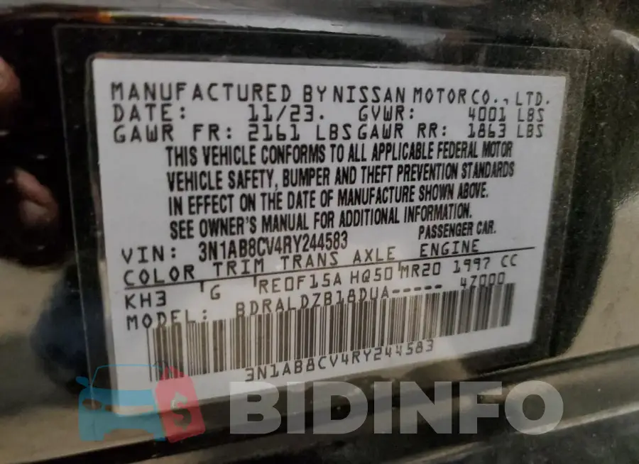 3N1AB8CV4RY244583 Photo# 12