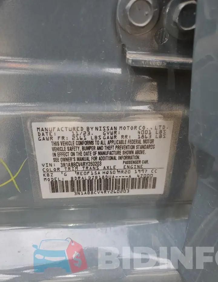 3N1AB8CV4RY260203 Photo# 12