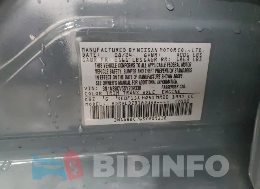 3N1AB8CV6SY209338 Photo# 13