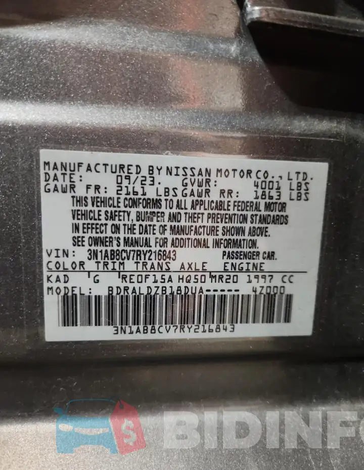 3N1AB8CV7RY216843 Photo# 12