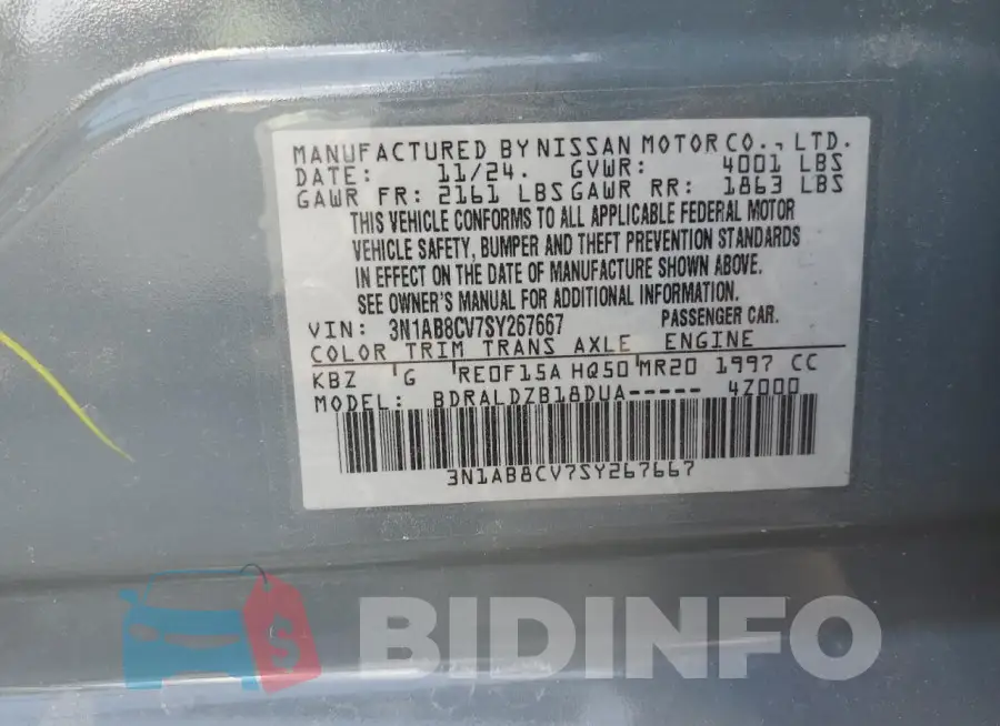3N1AB8CV7SY267667 Photo# 12