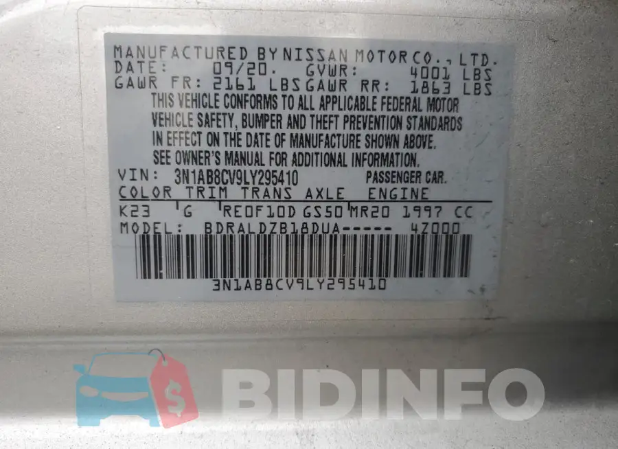 3N1AB8CV9LY295410 Photo# 12