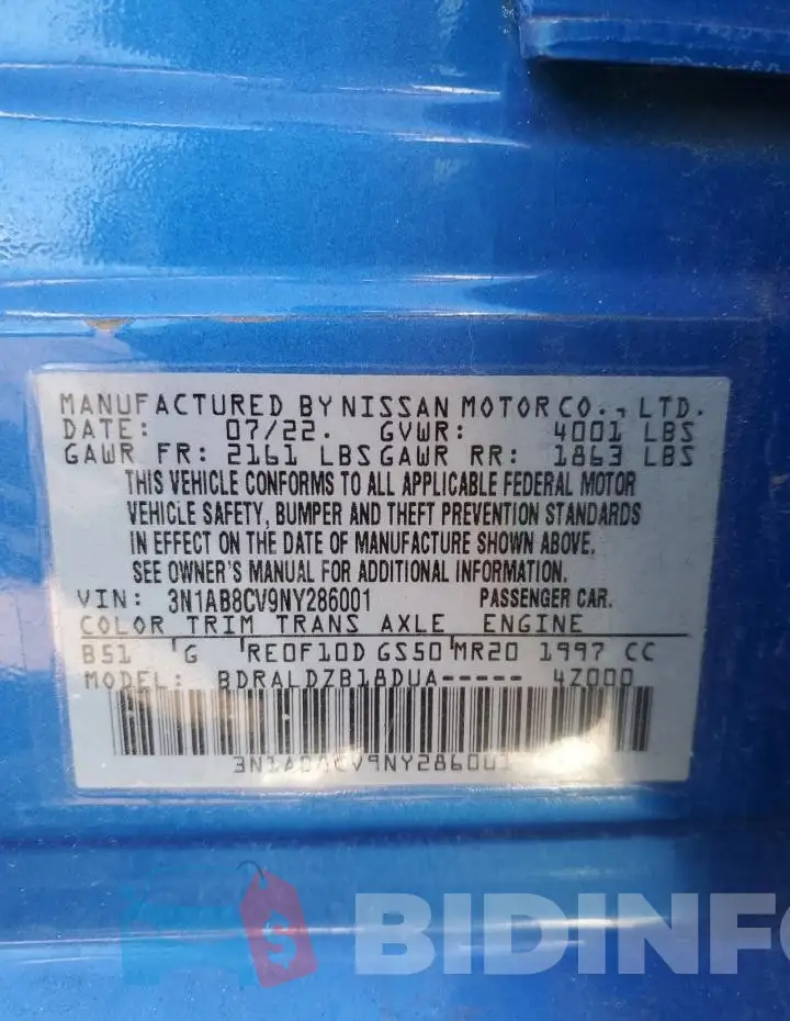 3N1AB8CV9NY286001 Photo# 12