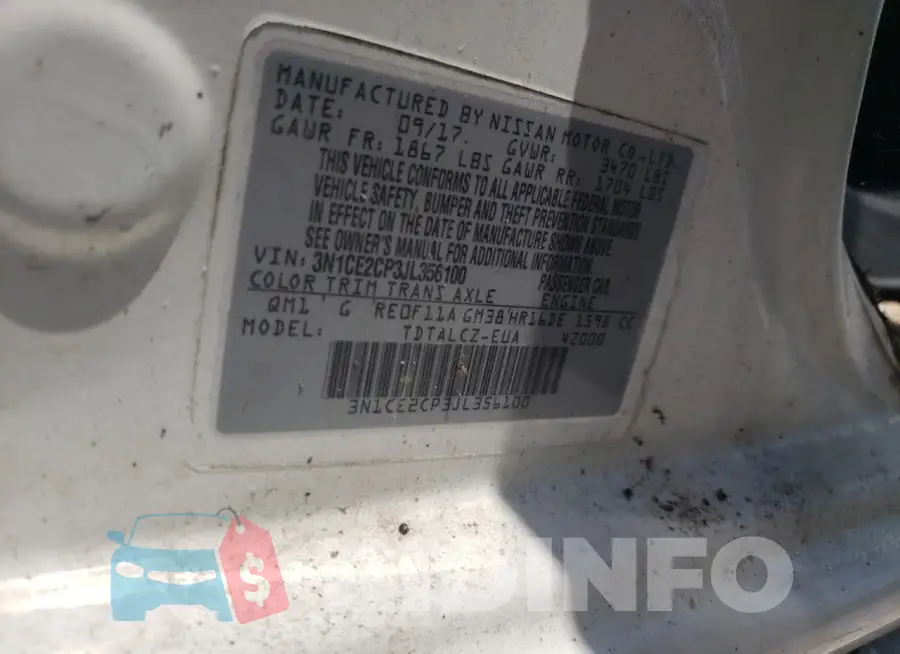 3N1CE2CP3JL356100 Photo# 12
