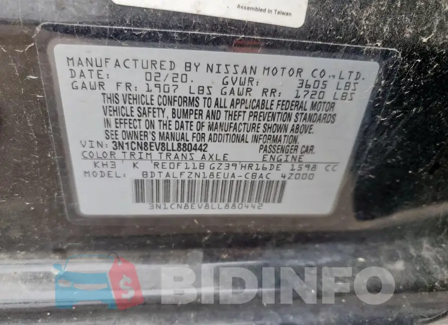 3N1CN8EV8LL880442 Photo# 13