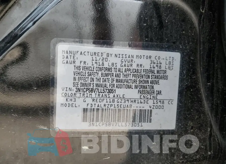 3N1CP5BV7LL573051 Photo# 12