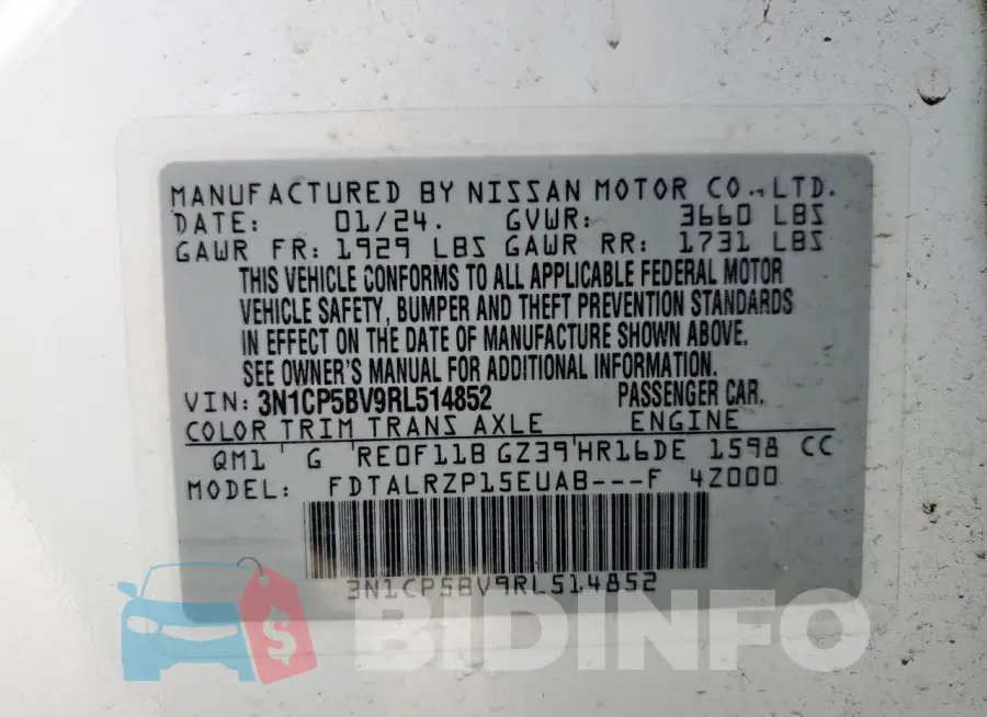 3N1CP5BV9RL514852 Photo# 13