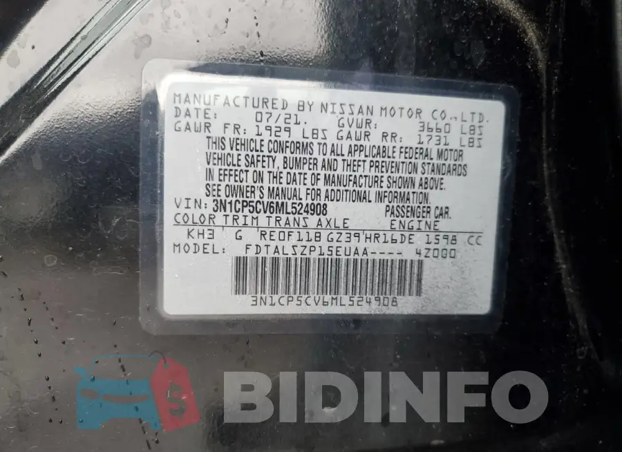 3N1CP5CV6ML524908 Photo# 14