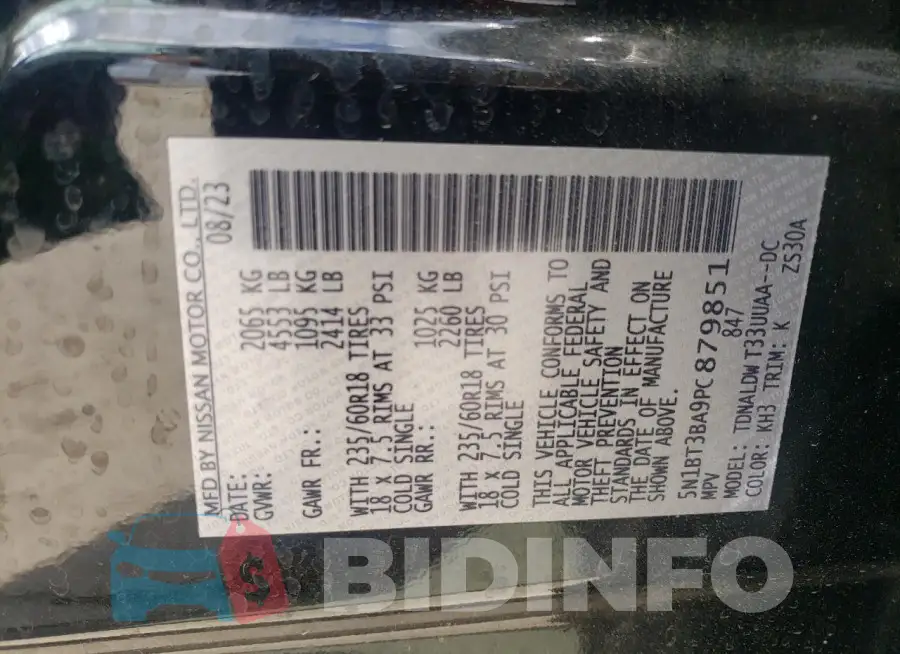 5N1BT3BA9PC879851 Photo# 13