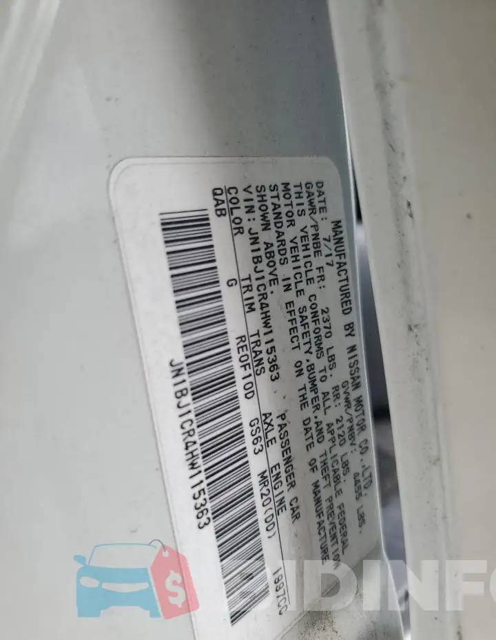JN1BJ1CR4HW115363 Photo# 13