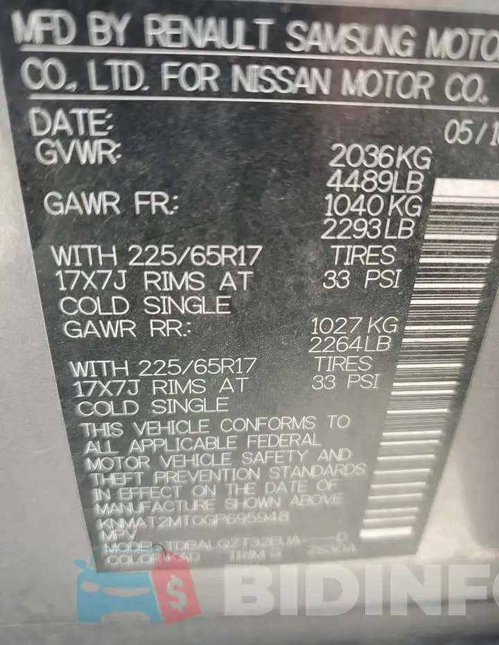 KNMAT2MT0GP695948 Photo# 13